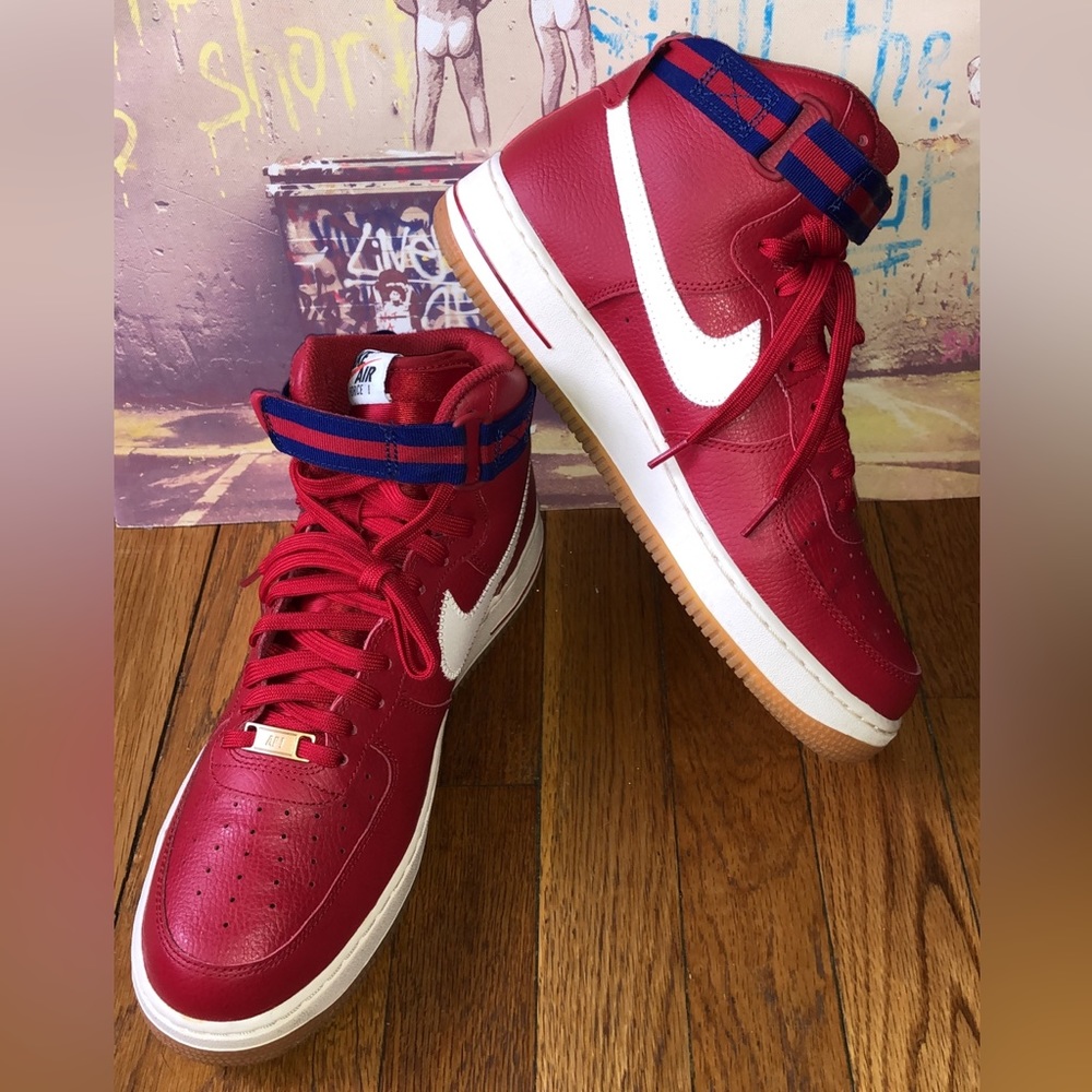 Nike Mens Air Force 1 07 High ‘Gym Red/White/Blue’
